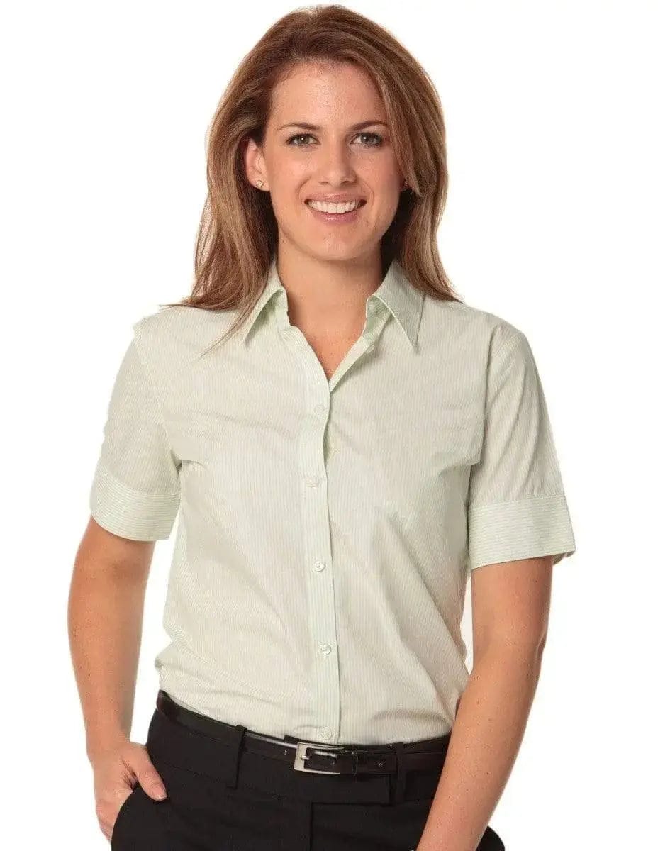 BENCHMARK Women's Balance Stripe Short Sleeve Shirt M8234